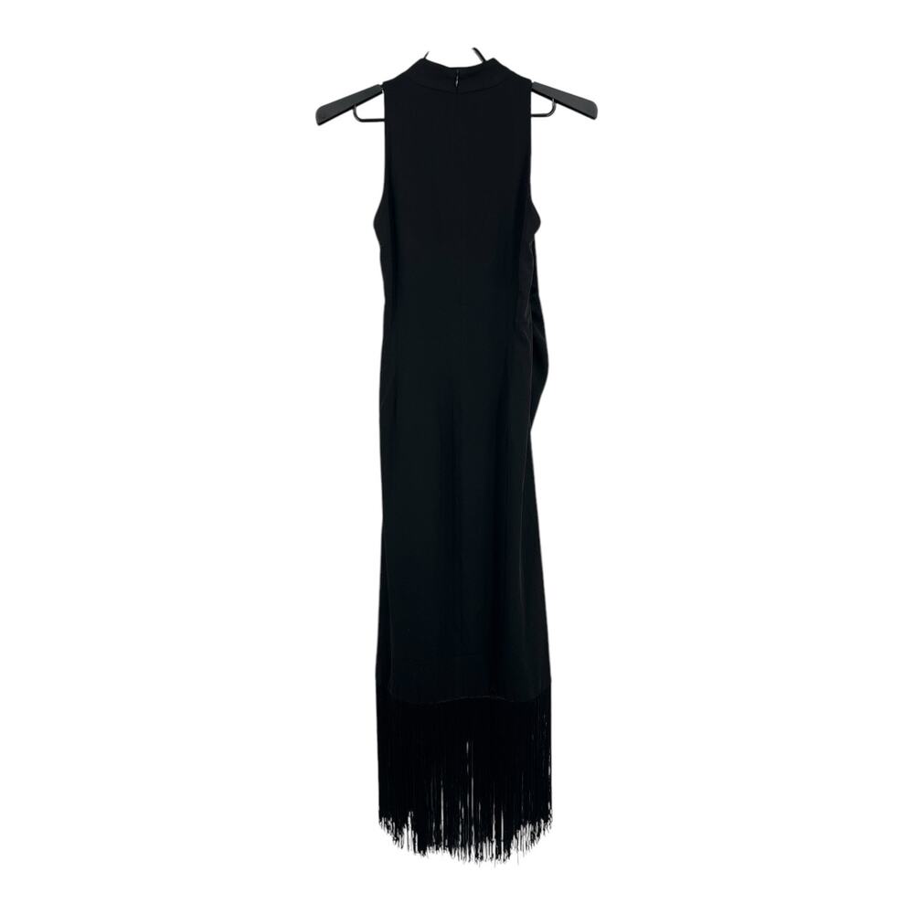 Parker Dress The Sofia fringe hem black size 14 DEFECT - Picture 5 of 8